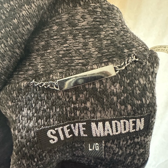 Steve Madden Black button coat, Size Large, 3/$25 - Picture 6 of 6